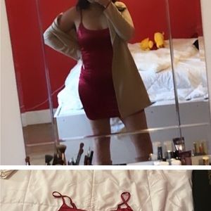 Burgundy/ Red mini Dress
